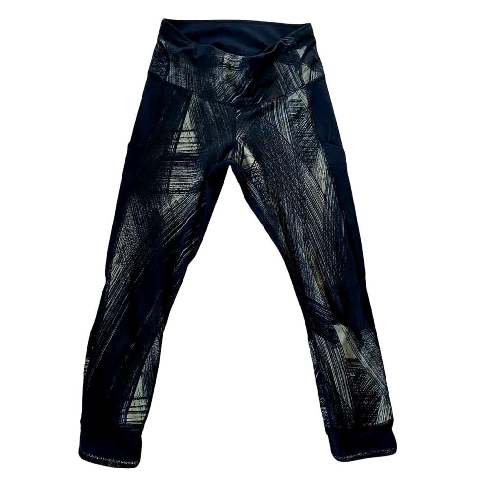 Lululemon High Times Pant *Full-On Luon Wind Chill Fatigue Green Black Sz 6 EUC
